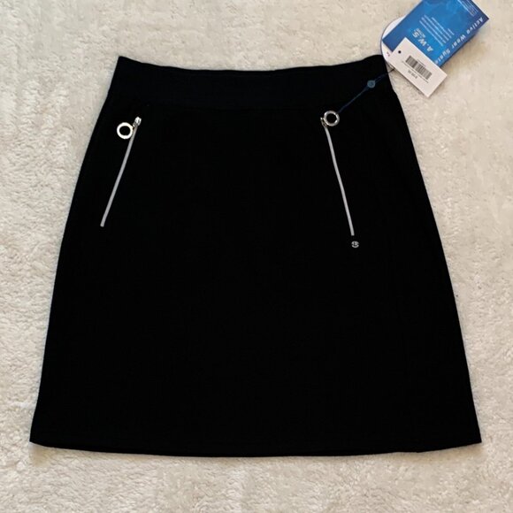 Luhta Esse Womens Skirt Black Sz Medium Active Wear System Pull On Comfort NWT - Picture 3 of 9